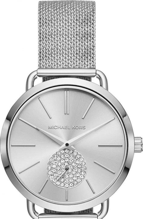 michael kors damenuhr silber mk3843|Portia Mesh Silver.